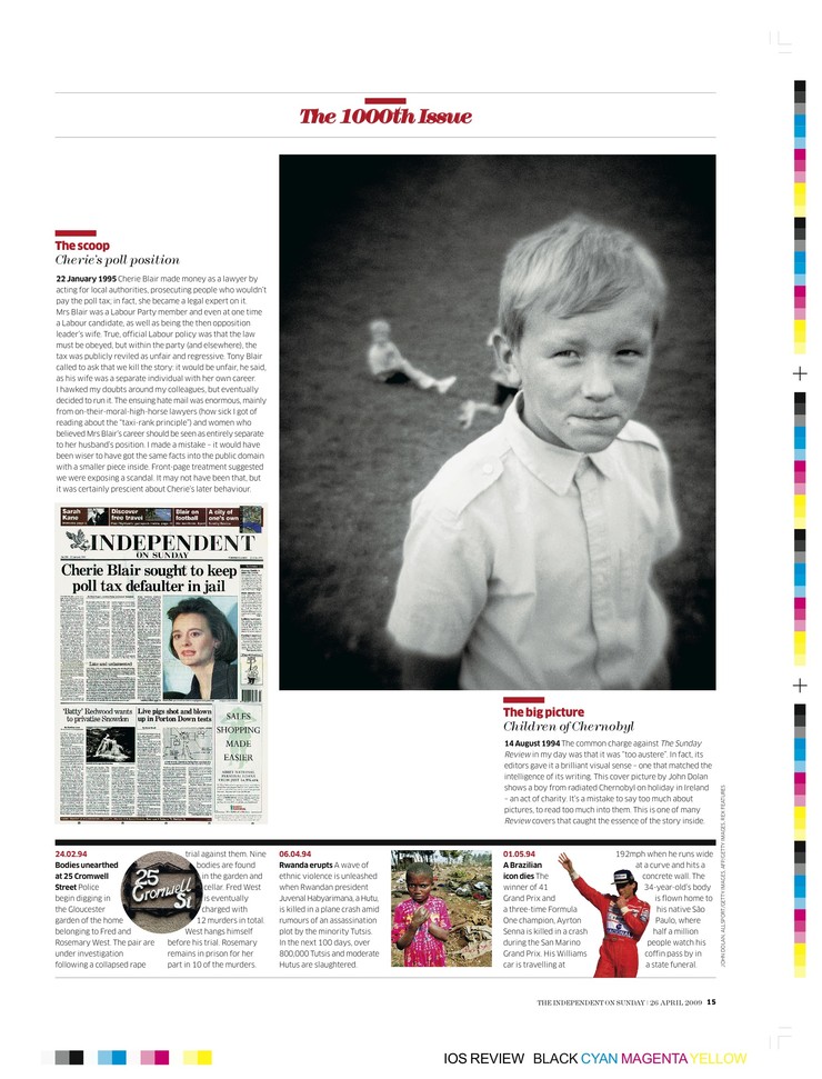 1000th issue of The Independent 